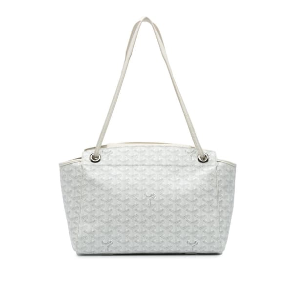 Pre-owned Goyard Goyardine Rouette PM White
