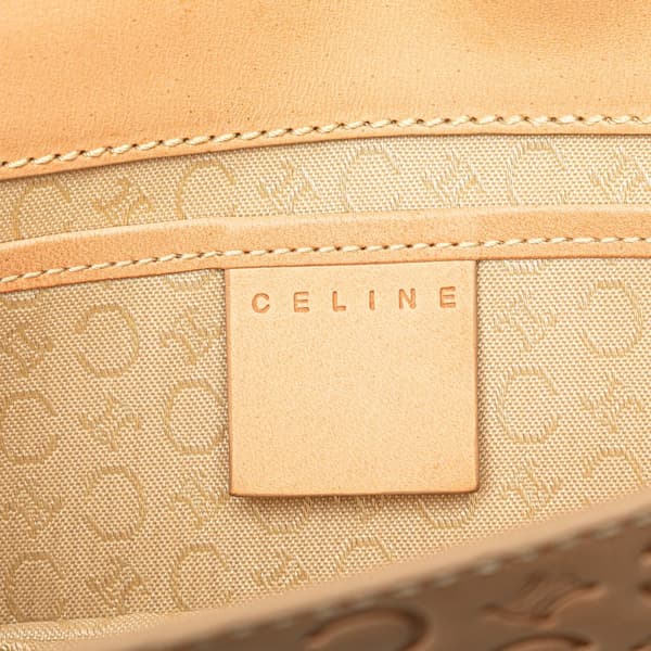 Pre-owned Celine C Macadam Leather Pochette Brown