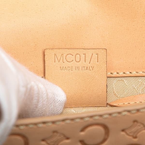 Pre-owned Celine C Macadam Leather Pochette Brown