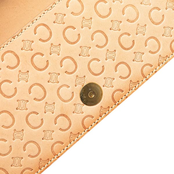 Pre-owned Celine C Macadam Leather Pochette Brown