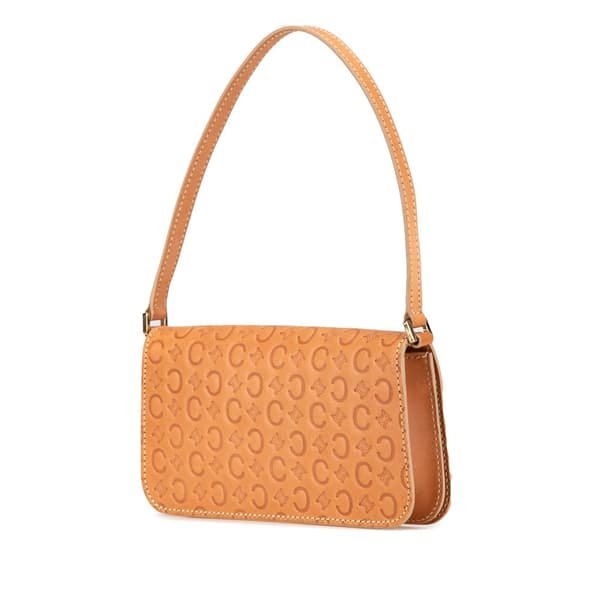 Pre-owned Celine C Macadam Leather Pochette Brown