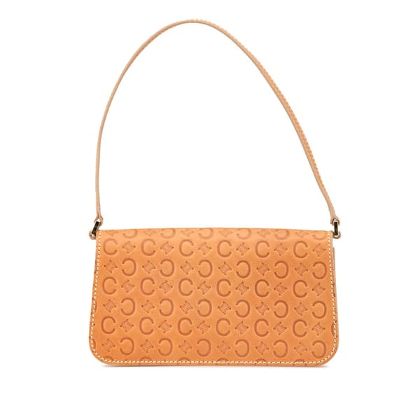 Pre-owned Celine C Macadam Leather Pochette Brown