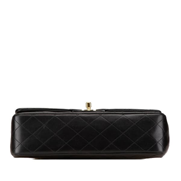Pre-owned Chanel Medium Classic Lambskin Double Flap Black