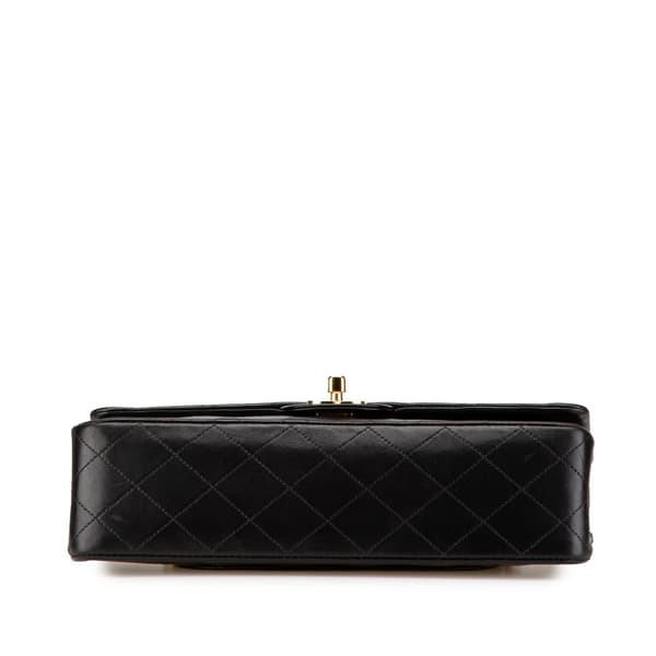 Pre-owned Chanel Medium Classic Lambskin Double Flap Black