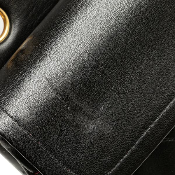 Pre-owned Chanel Medium Classic Lambskin Double Flap Black