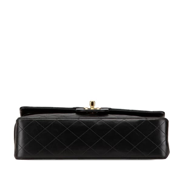 Pre-owned Chanel Medium Classic Lambskin Double Flap Black