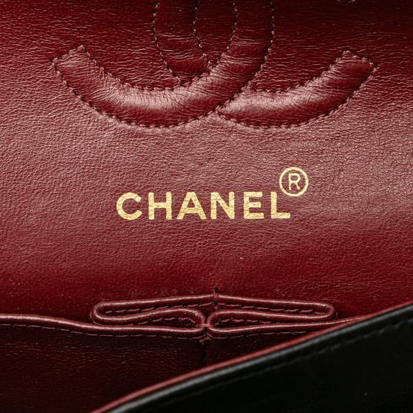 Pre-owned Chanel Small Classic Lambskin Double Flap Black