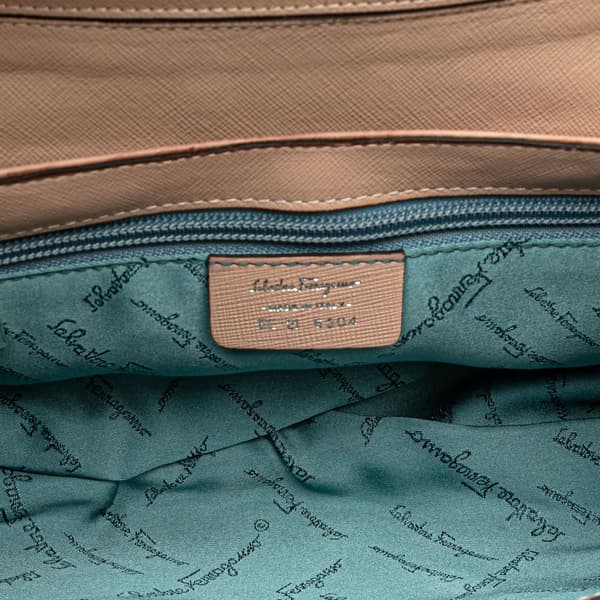 Pre-owned Ferragamo Leather Flap Shoulder Bag Pink