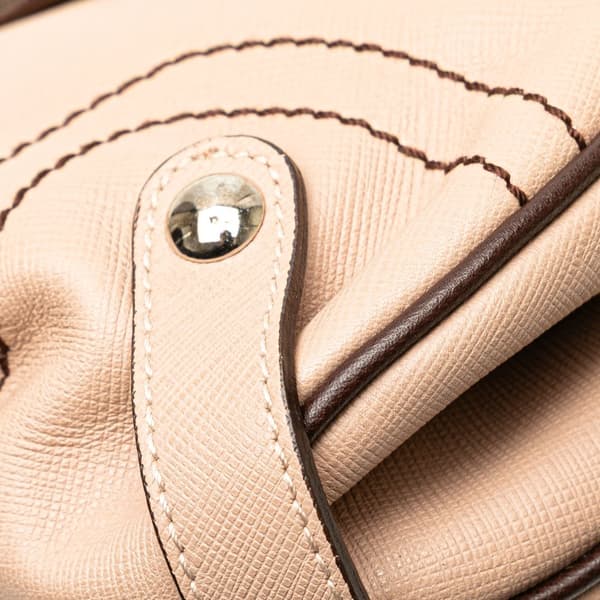 Pre-owned Ferragamo Leather Flap Shoulder Bag Pink