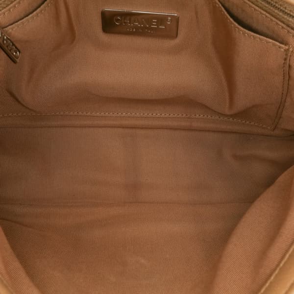 Pre-owned Chanel Small Quilted Calfskin Turn and Lock Flap Brown