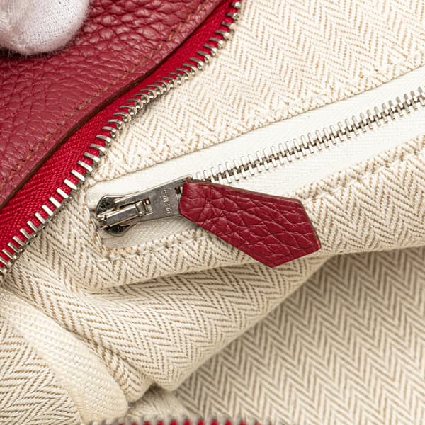 Pre-owned Hermès Clemence Victoria II 35 Red