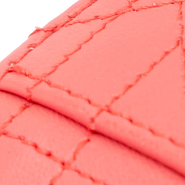 Pre-owned Dior Medium Lambskin Cannage Miss Dior Flap Pink