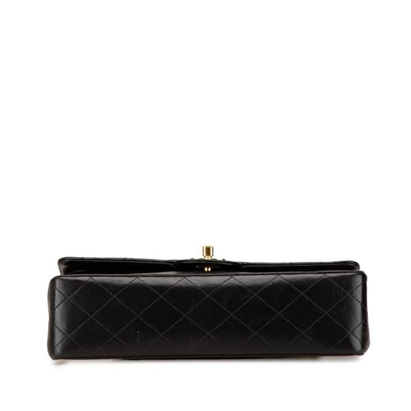 Pre-owned Chanel Medium Classic Lambskin Double Flap Black