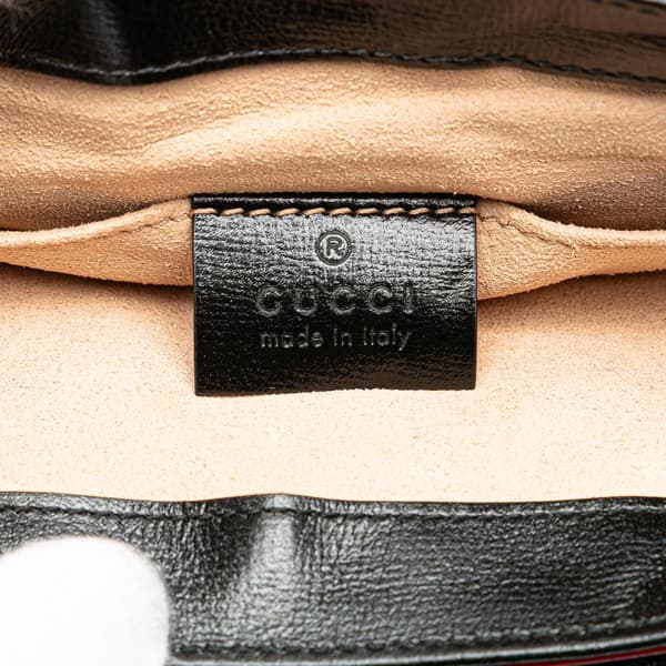 Pre-owned Gucci Mini Leather Marina Shoulder Bag Red