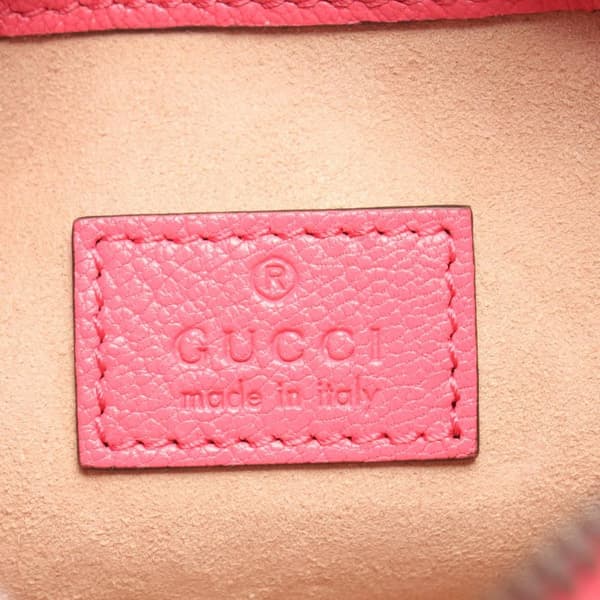 Pre-owned Gucci Mini Leather Aphrodite Shoulder Bag Pink
