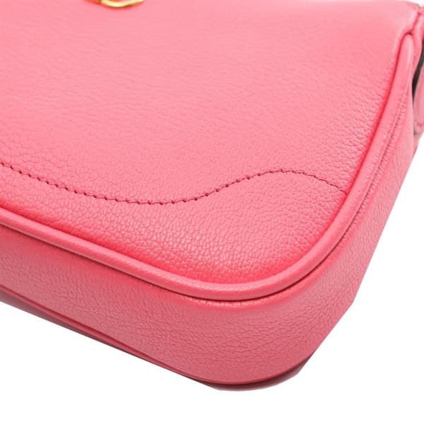 Pre-owned Gucci Mini Leather Aphrodite Shoulder Bag Pink