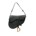 Miniatyrbilde 1 av 9: Pre-owned Dior Leather Saddle Bag Black