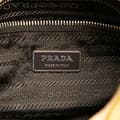 Miniatyrbild 5 av 10: Pre-owned Prada Suede Trimmed Leather Color Block Moon Shoulder Bag Brown
