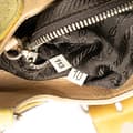 Miniatyrbild 6 av 10: Pre-owned Prada Suede Trimmed Leather Color Block Moon Shoulder Bag Brown