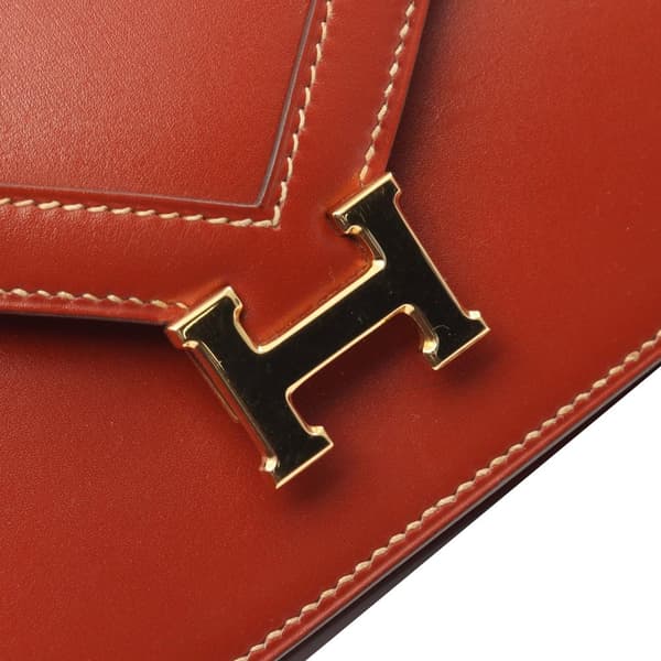 Pre-owned Hermès Box Calf Lydie Clutch Brown