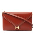 Pikkukuva 1 / 10: Pre-owned Hermès Box Calf Lydie Clutch Brown