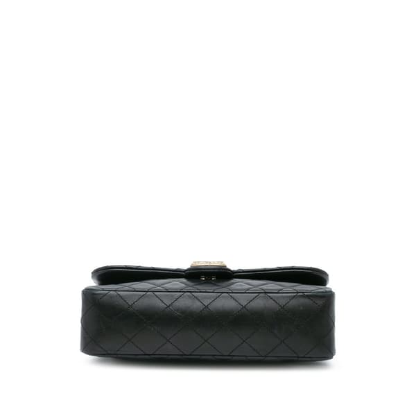 Pre-owned Chanel Medium Quilted Lambskin Westminster Pearl Flap Black
