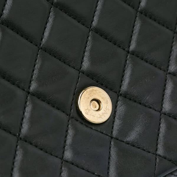 Pre-owned Chanel Medium Quilted Lambskin Westminster Pearl Flap Black