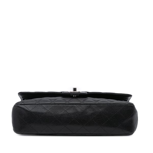 Pre-owned Chanel Medium Classic Caviar Double Flap Black