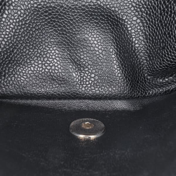 Pre-owned Chanel Medium Classic Caviar Double Flap Black