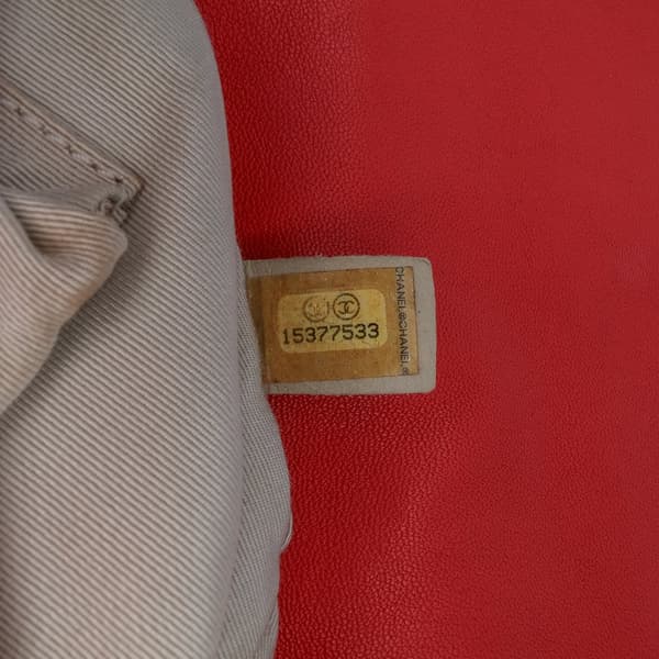Pre-owned Chanel Maxi Washed Lambskin Chain Around Flap Red