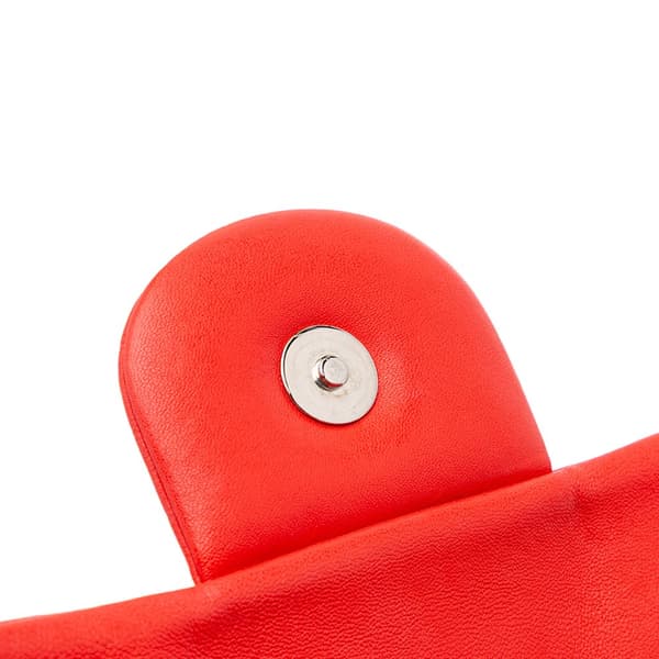 Pre-owned Chanel Maxi Washed Lambskin Chain Around Flap Red