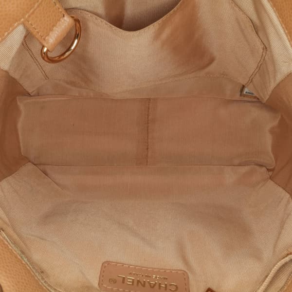 Pre-owned Chanel Caviar Petite Shopping Tote Brown