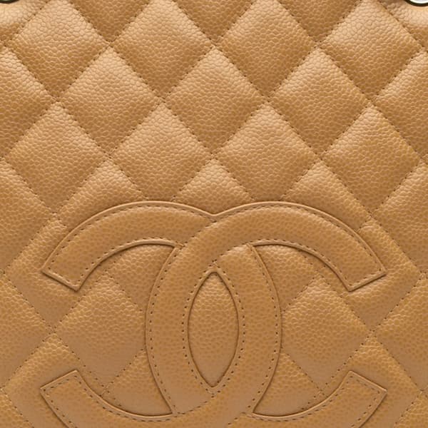 Pre-owned Chanel Caviar Petite Shopping Tote Brown