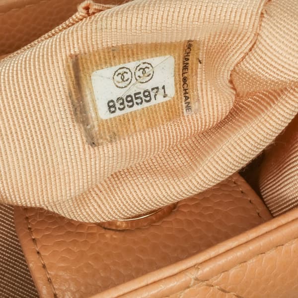 Pre-owned Chanel Caviar Petite Shopping Tote Brown