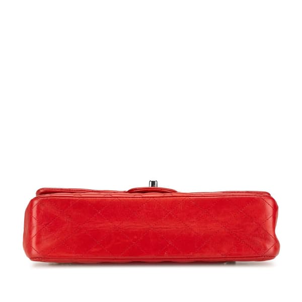 Pre-owned Chanel Medium Classic Lambskin Double Flap Red