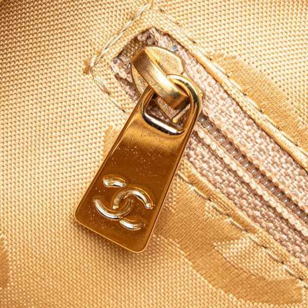 Pre-owned Chanel CC Chevron Quilted Lambskin Chain Shoulder Bag Brown