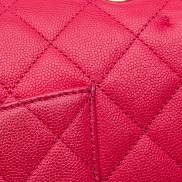 Pre-owned Chanel Reissue 2.55 Quilted Caviar Double Flap 226 Pink