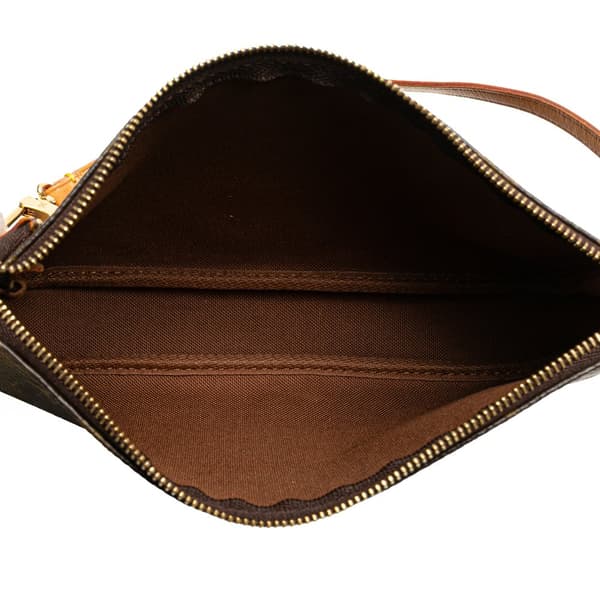 Pre-owned Louis Vuitton Monogram Pochette Accessoires Brown