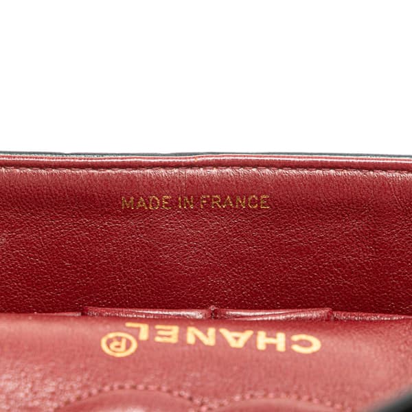 Pre-owned Chanel Small Classic Lambskin Double Flap Black