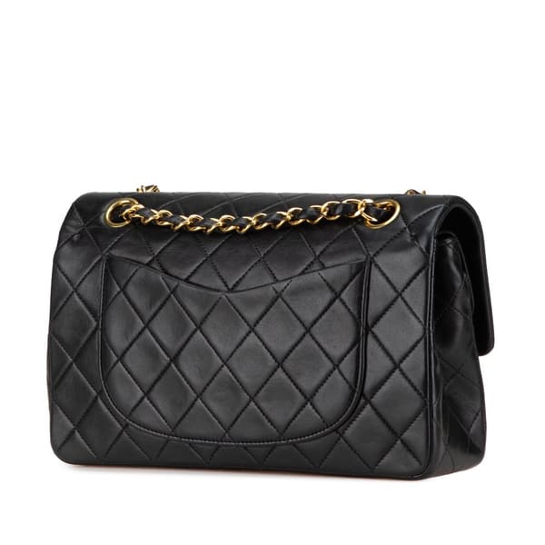Pre-owned Chanel Small Classic Lambskin Double Flap Black