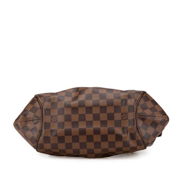 Pre-owned Louis Vuitton Damier Ebene Sistina PM Brown
