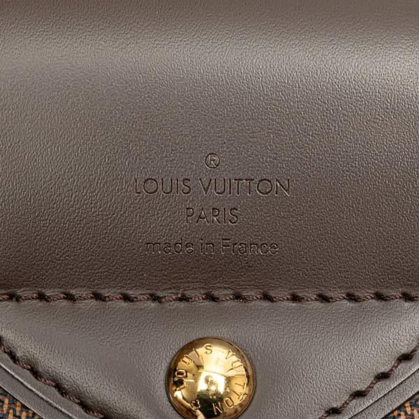 Pre-owned Louis Vuitton Damier Ebene Sistina PM Brown