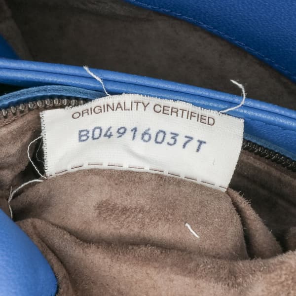 Pre-owned Bottega Veneta Medium Nappa Intrecciato Olimpia Shoulder Bag Blue