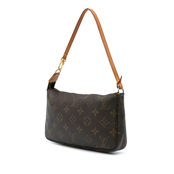 Pre-owned Louis Vuitton Monogram Pochette Accessoires Brown