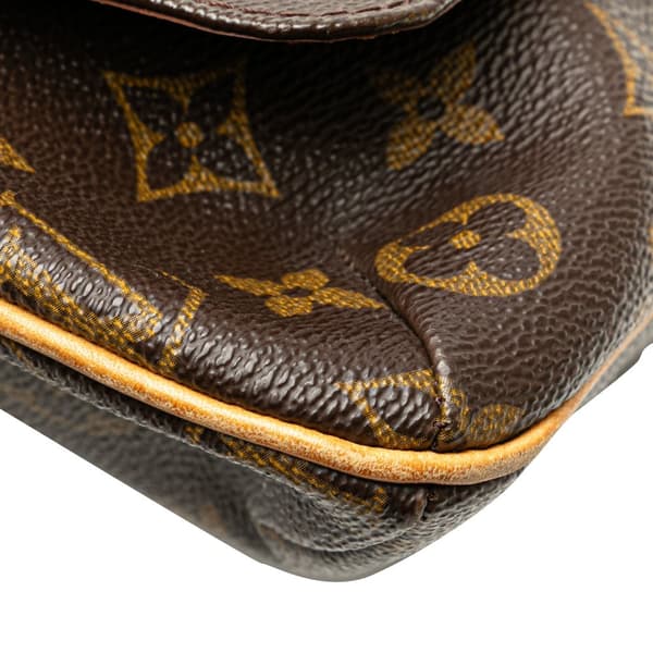 Pre-owned Louis Vuitton Monogram Musette Salsa Short Strap Brown