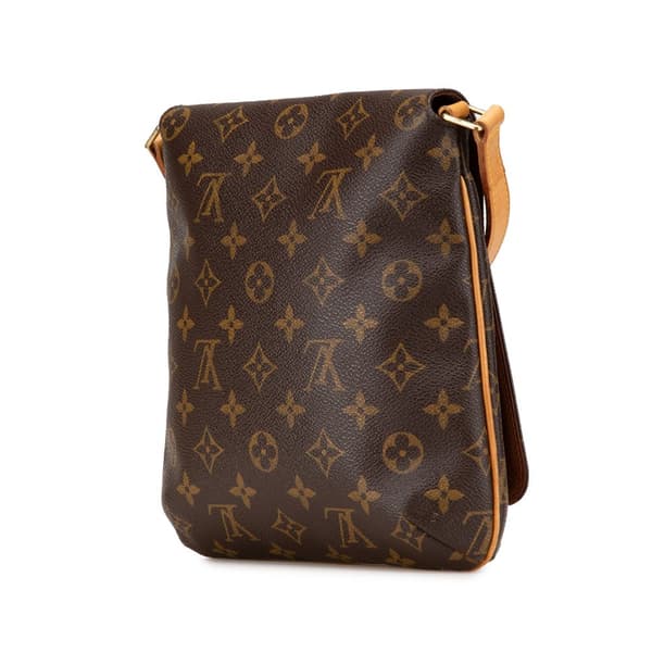Pre-owned Louis Vuitton Monogram Musette Salsa Short Strap Brown