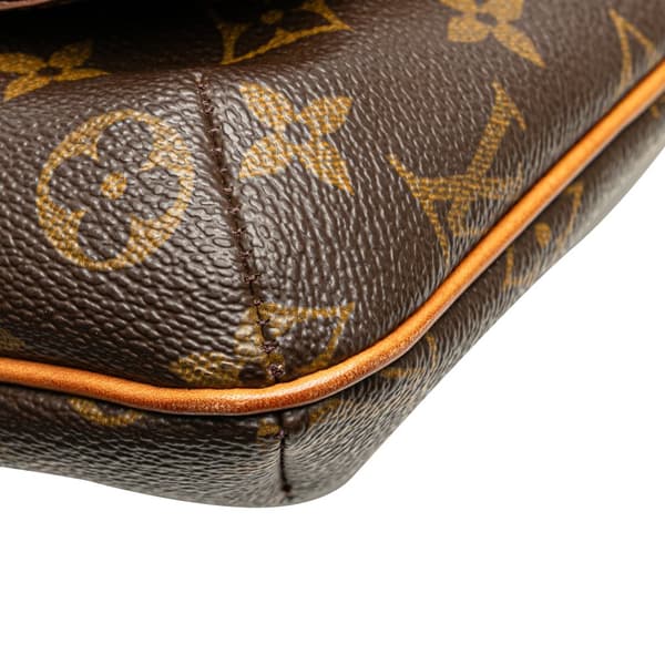 Pre-owned Louis Vuitton Monogram Musette Salsa Short Strap Brown