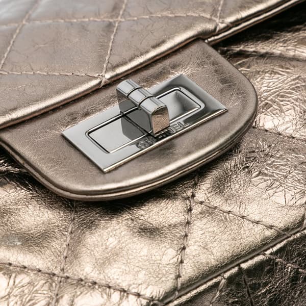 Pre-owned Chanel Reissue 2.55 Aged Calfskin Double Flap 227 Gold