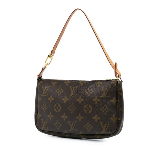 Pre-owned Louis Vuitton Monogram Pochette Accessoires Brown