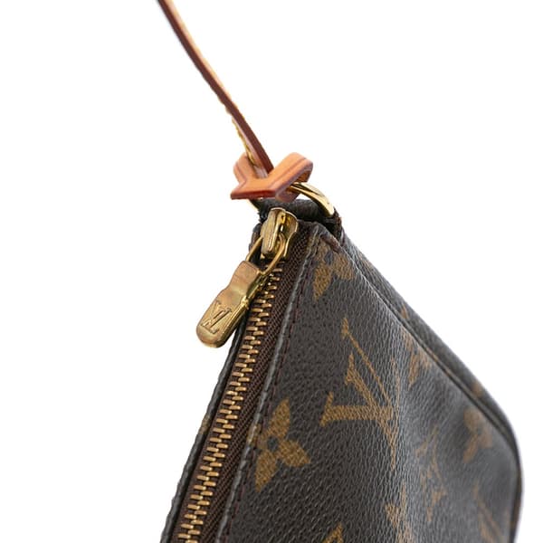 Pre-owned Louis Vuitton Monogram Pochette Accessoires Brown